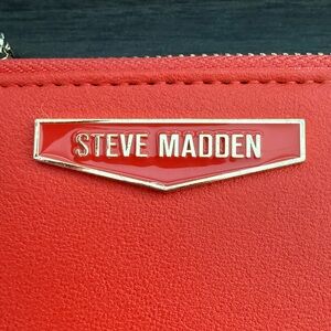 Steve Madden Vibrant Red Wallet with Gold Accent